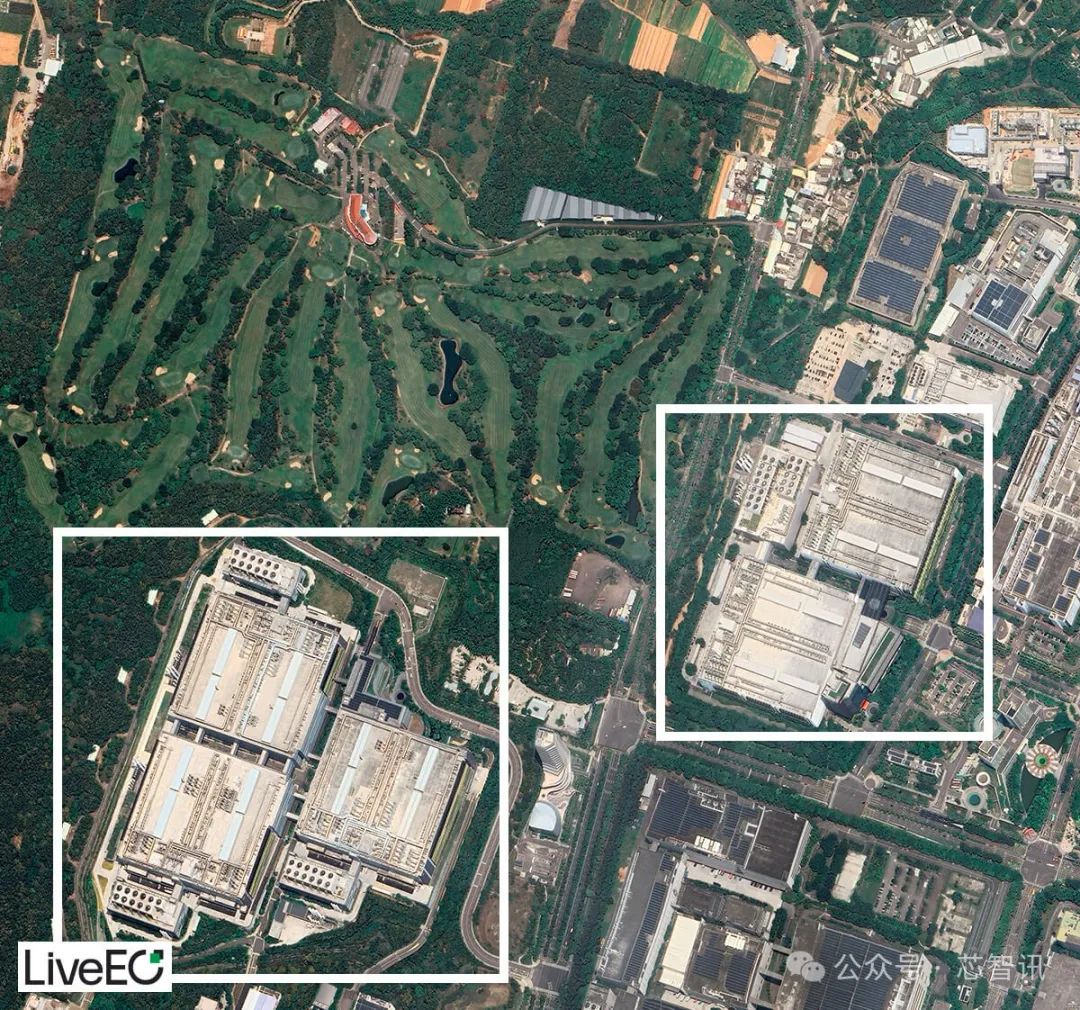 △台积电在台中科技园。这里已经有一家由五座晶圆厂组成的工厂。